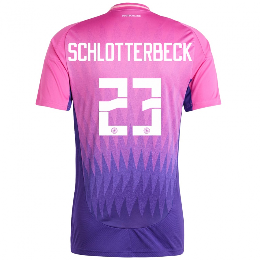 Criança Camisola Alemanha Nico Schlotterbeck #23 Rosa Roxo Alternativa 24-26 Camisa Brasil