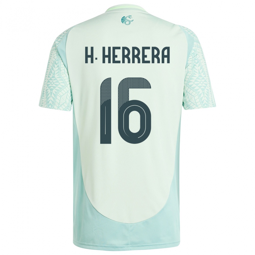 Criança Camisola México Hector Herrera #16 Linho Verde Alternativa 24-26 Camisa Brasil