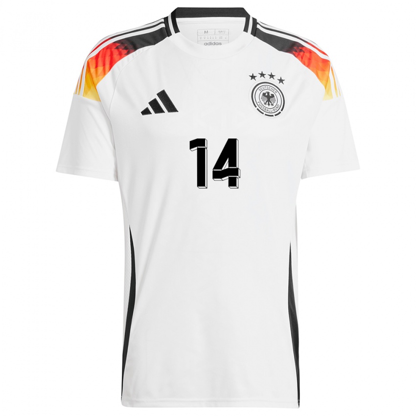 Homem Camisola Alemanha Marton Dardai #14 Branco Principal 24-26 Camisa Brasil