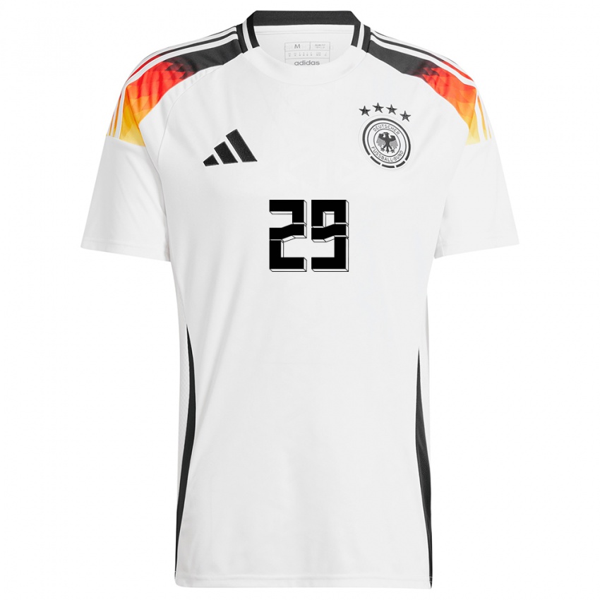 Homem Camisola Alemanha Selina Cerci #29 Branco Principal 24-26 Camisa Brasil
