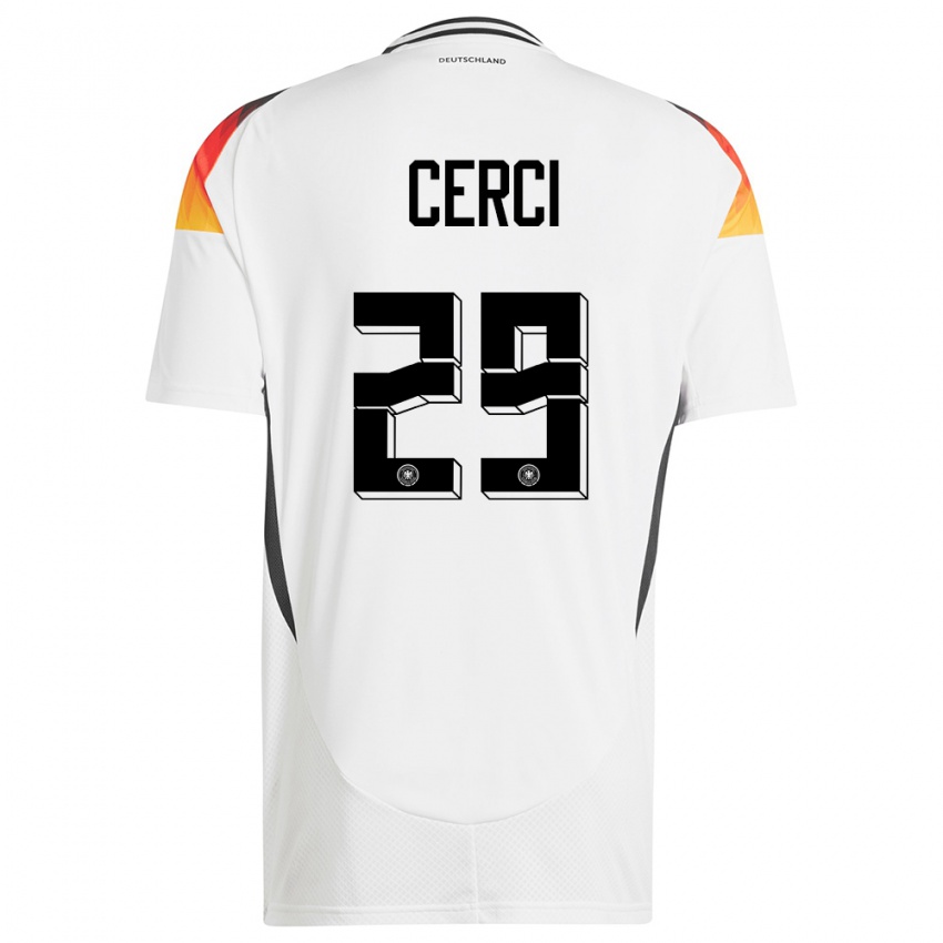 Homem Camisola Alemanha Selina Cerci #29 Branco Principal 24-26 Camisa Brasil