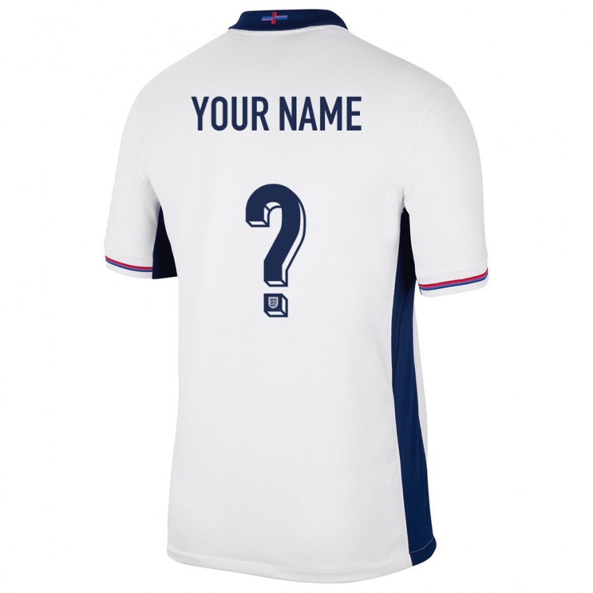 Homem Camisola Inglaterra Seu Nome #0 Branco Principal 24-26 Camisa Brasil