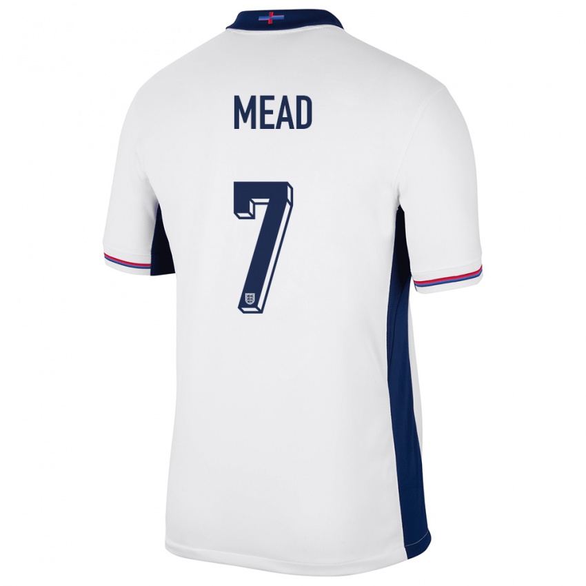 Homem Camisola Inglaterra Beth Mead #7 Branco Principal 24-26 Camisa Brasil