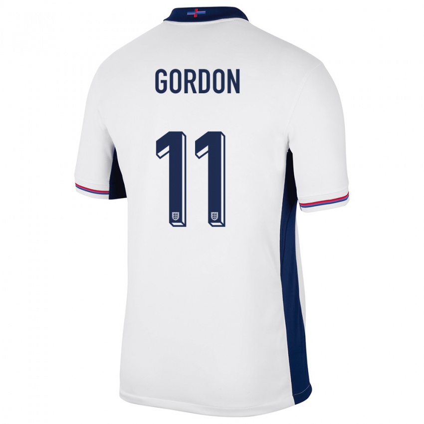 Homem Camisola Inglaterra Anthony Gordon #11 Branco Principal 24-26 Camisa Brasil