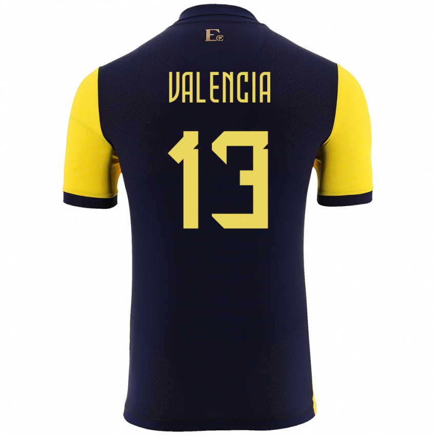 Homem Camisola Equador Enner Valencia #13 Amarelo Principal 24-26 Camisa Brasil