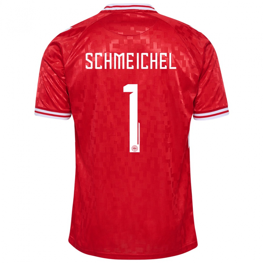 Homem Camisola Dinamarca Kasper Schmeichel #1 Vermelho Principal 24-26 Camisa Brasil