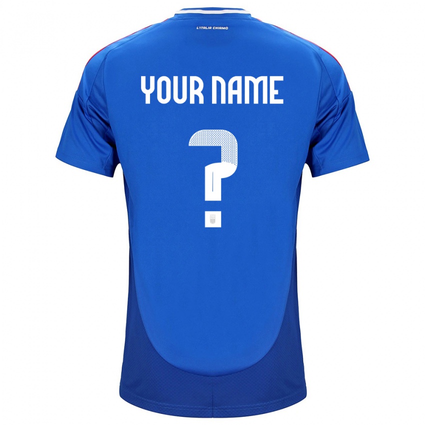 Homem Camisola Itália Seu Nome #0 Azul Principal 24-26 Camisa Brasil