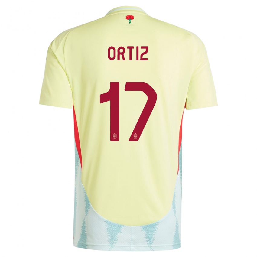 Homem Camisola Espanha Angel Ortiz #17 Amarelo Alternativa 24-26 Camisa Brasil