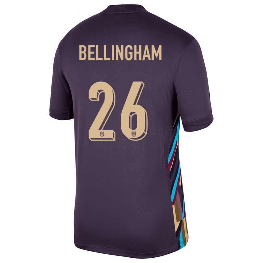 Homem Camisola Inglaterra Jude Bellingham #26 Passa Escura Alternativa 24-26 Camisa Brasil