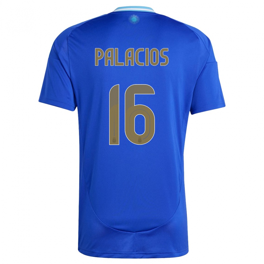 Homem Camisola Argentina Tomas Palacios #16 Azul Alternativa 24-26 Camisa Brasil