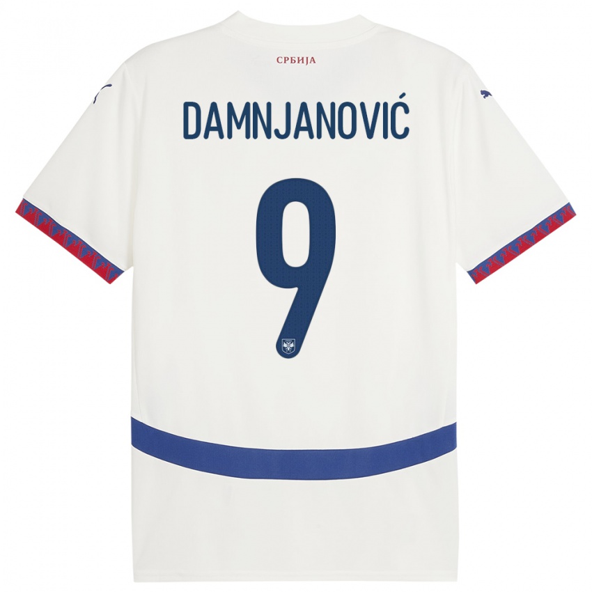 Homem Camisola Sérvia Jovana Damnjanovic #9 Branco Alternativa 24-26 Camisa Brasil