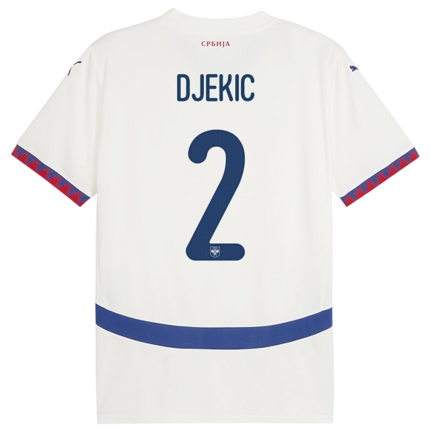 Homem Camisola Sérvia Djuro Giulio Djekic #2 Branco Alternativa 24-26 Camisa Brasil