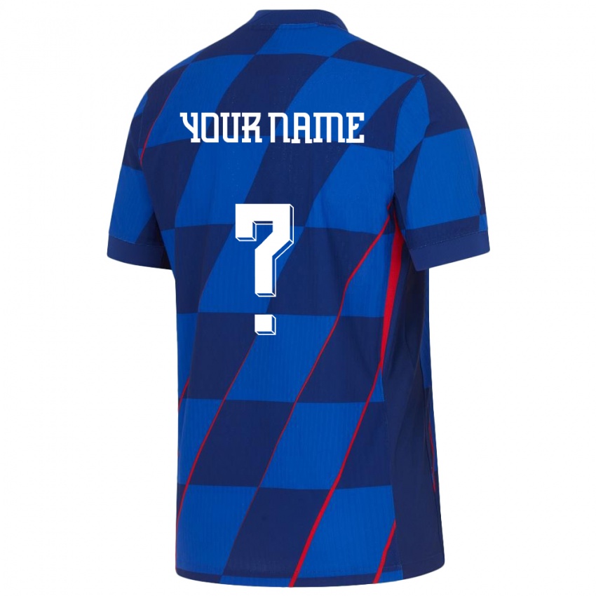 Homem Camisola Croácia Seu Nome #0 Azul Alternativa 24-26 Camisa Brasil