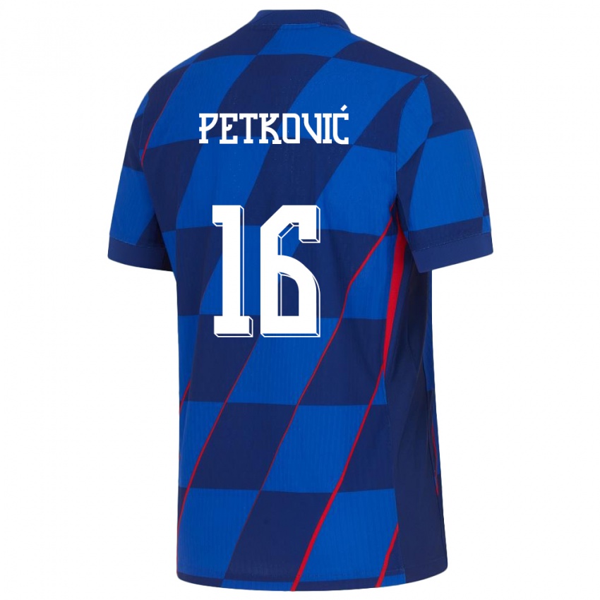 Homem Camisola Croácia Bruno Petkovic #16 Azul Alternativa 24-26 Camisa Brasil