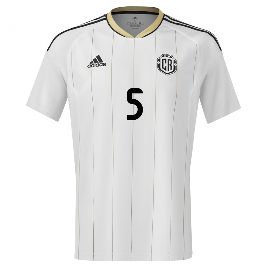 Homem Camisola Costa Rica Valeria Del Campo #5 Branco Alternativa 24-26 Camisa Brasil