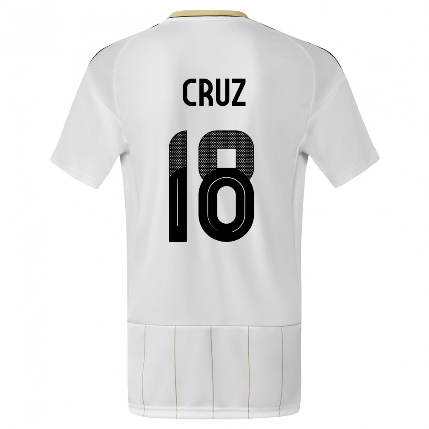 Homem Camisola Costa Rica Aaron Cruz #18 Branco Alternativa 24-26 Camisa Brasil