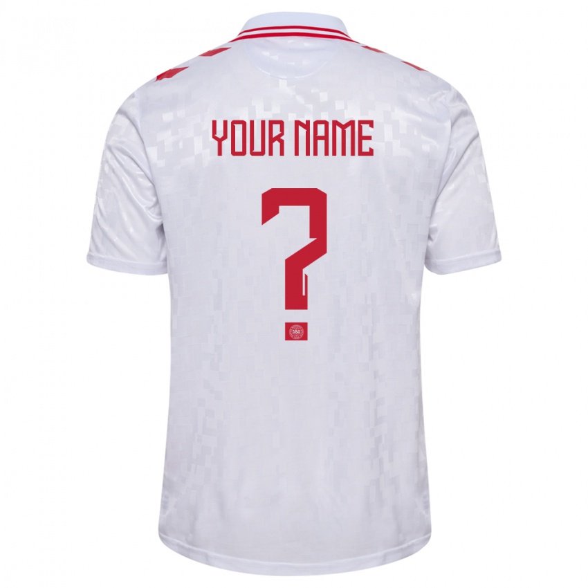 Homem Camisola Dinamarca Seu Nome #0 Branco Alternativa 24-26 Camisa Brasil