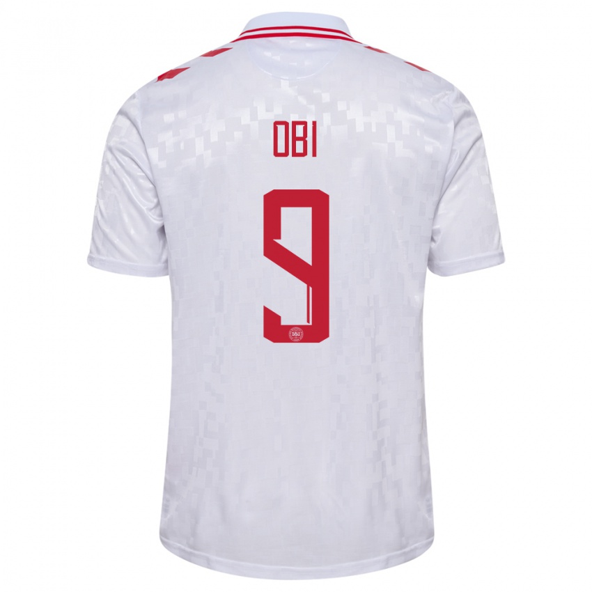 Homem Camisola Dinamarca Chido Obi #9 Branco Alternativa 24-26 Camisa Brasil