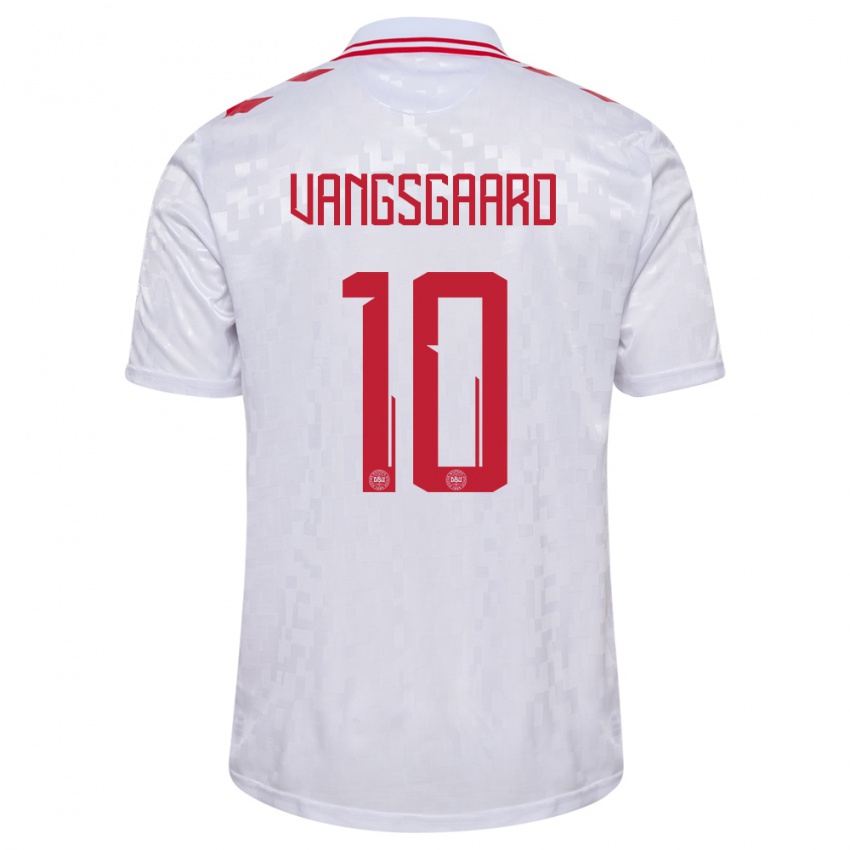 Homem Camisola Dinamarca Amalie Vangsgaard #10 Branco Alternativa 24-26 Camisa Brasil