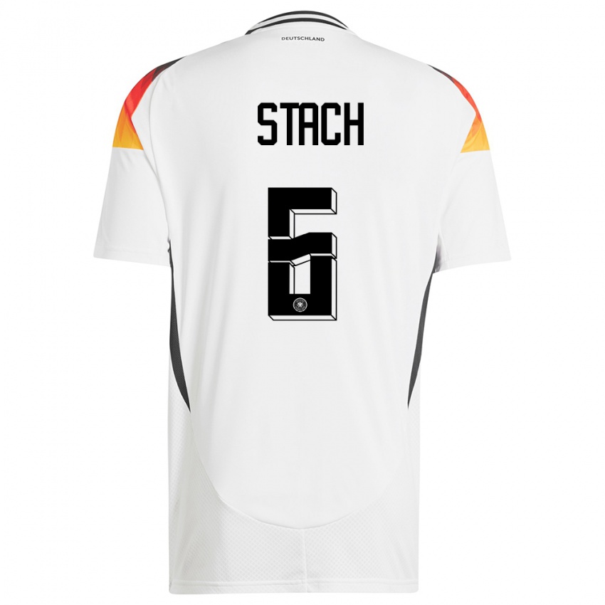 Mulher Camisola Alemanha Anton Stach #6 Branco Principal 24-26 Camisa Brasil