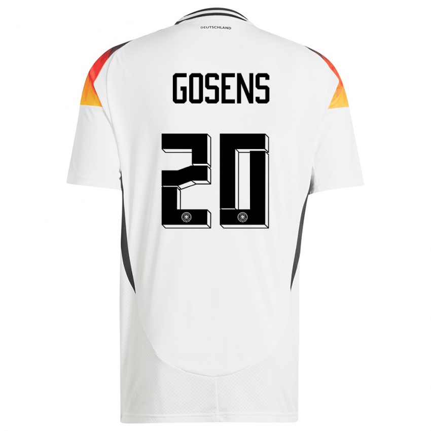Mulher Camisola Alemanha Robin Gosens #20 Branco Principal 24-26 Camisa Brasil