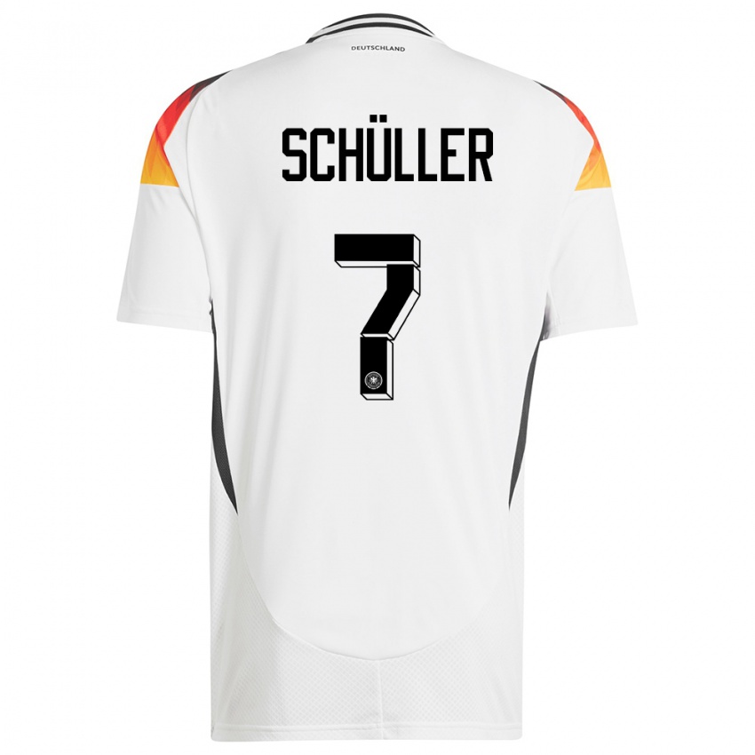 Mulher Camisola Alemanha Lea Schuller #7 Branco Principal 24-26 Camisa Brasil