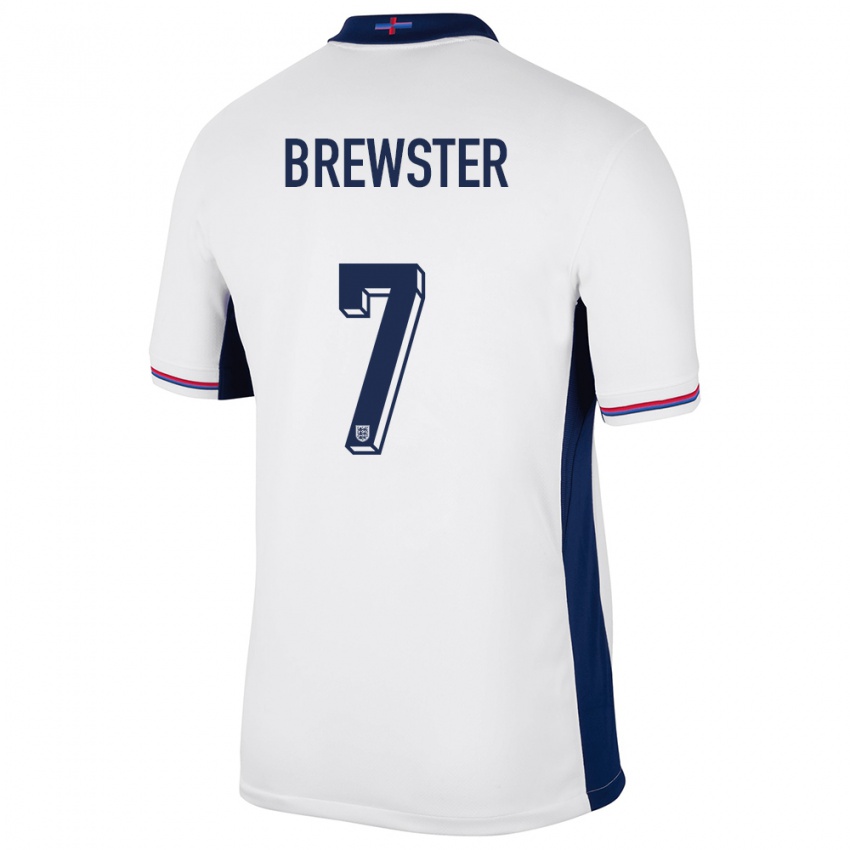 Mulher Camisola Inglaterra Rhian Brewster #7 Branco Principal 24-26 Camisa Brasil