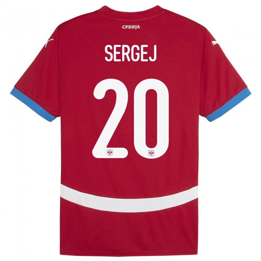 Mulher Camisola Sérvia Sergej Milinkovic-Savic #20 Vermelho Principal 24-26 Camisa Brasil