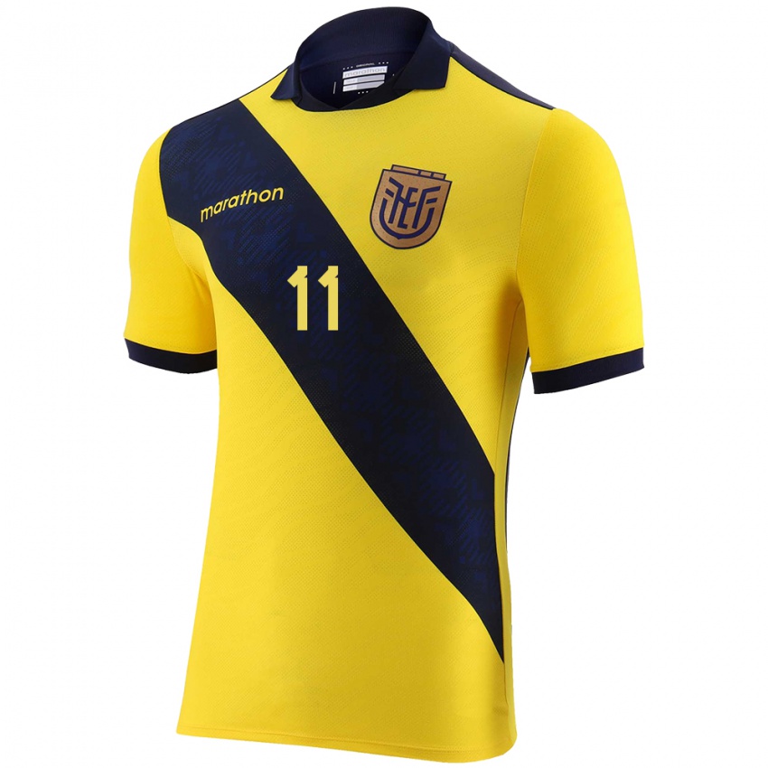 Mulher Camisola Equador Michael Estrada #11 Amarelo Principal 24-26 Camisa Brasil