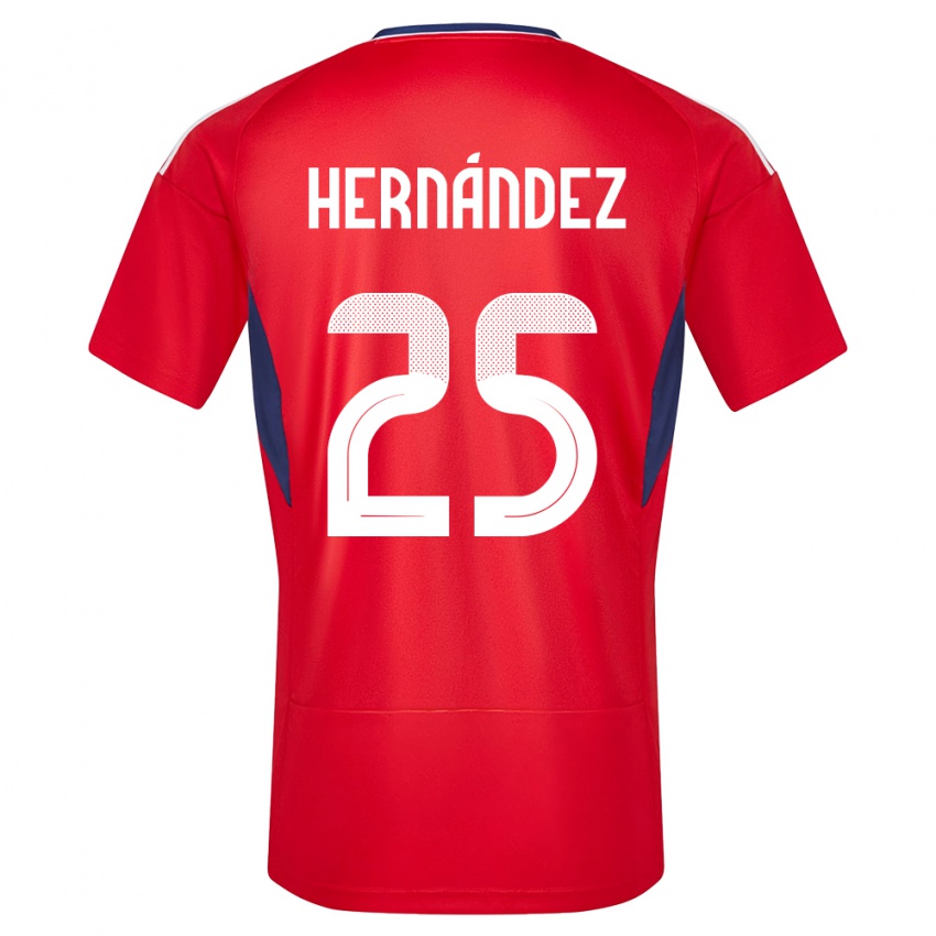 Mulher Camisola Costa Rica Anthony Hernandez #25 Vermelho Principal 24-26 Camisa Brasil
