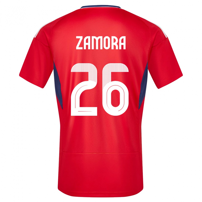Mulher Camisola Costa Rica Alvaro Zamora #26 Vermelho Principal 24-26 Camisa Brasil