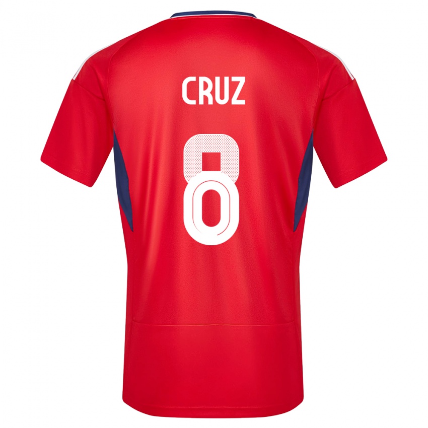 Mulher Camisola Costa Rica Daniela Cruz #8 Vermelho Principal 24-26 Camisa Brasil