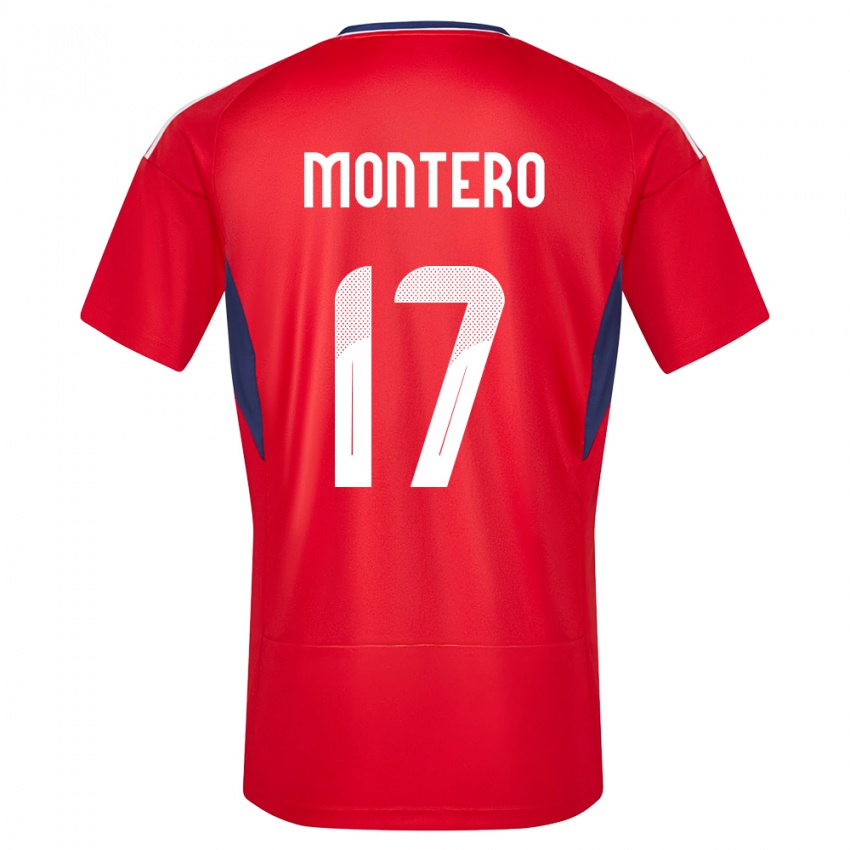 Mulher Camisola Costa Rica Michelle Montero #17 Vermelho Principal 24-26 Camisa Brasil