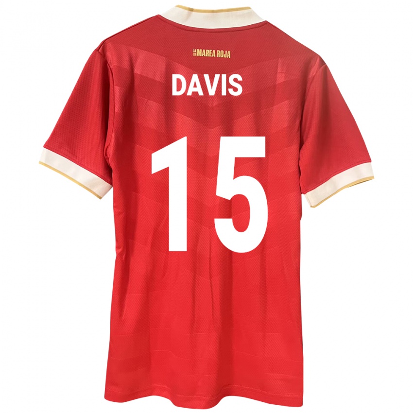 Mulher Camisola Panamá Éric Davis #15 Vermelho Principal 24-26 Camisa Brasil