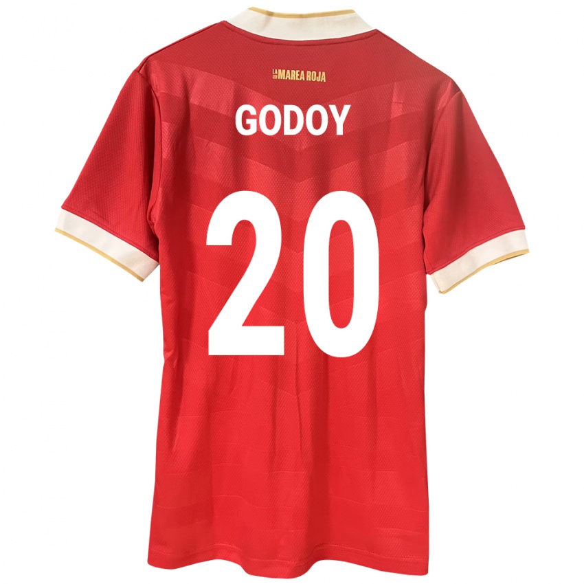 Mulher Camisola Panamá Aníbal Godoy #20 Vermelho Principal 24-26 Camisa Brasil