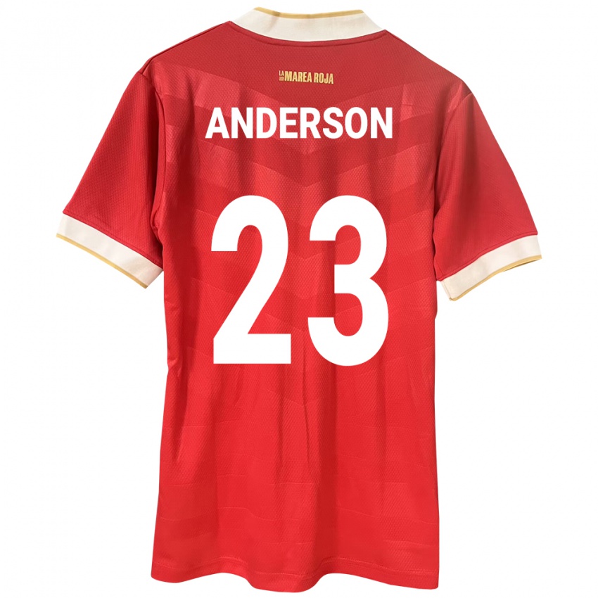 Mulher Camisola Panamá Iván Anderson #23 Vermelho Principal 24-26 Camisa Brasil