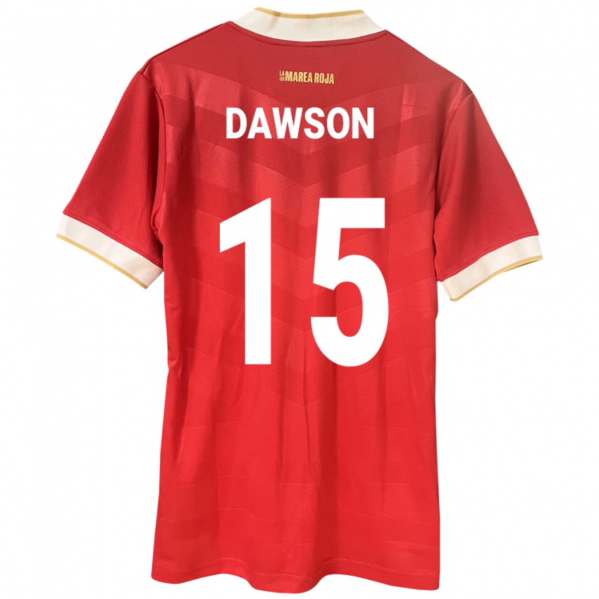 Mulher Camisola Panamá Didier Dawson #15 Vermelho Principal 24-26 Camisa Brasil