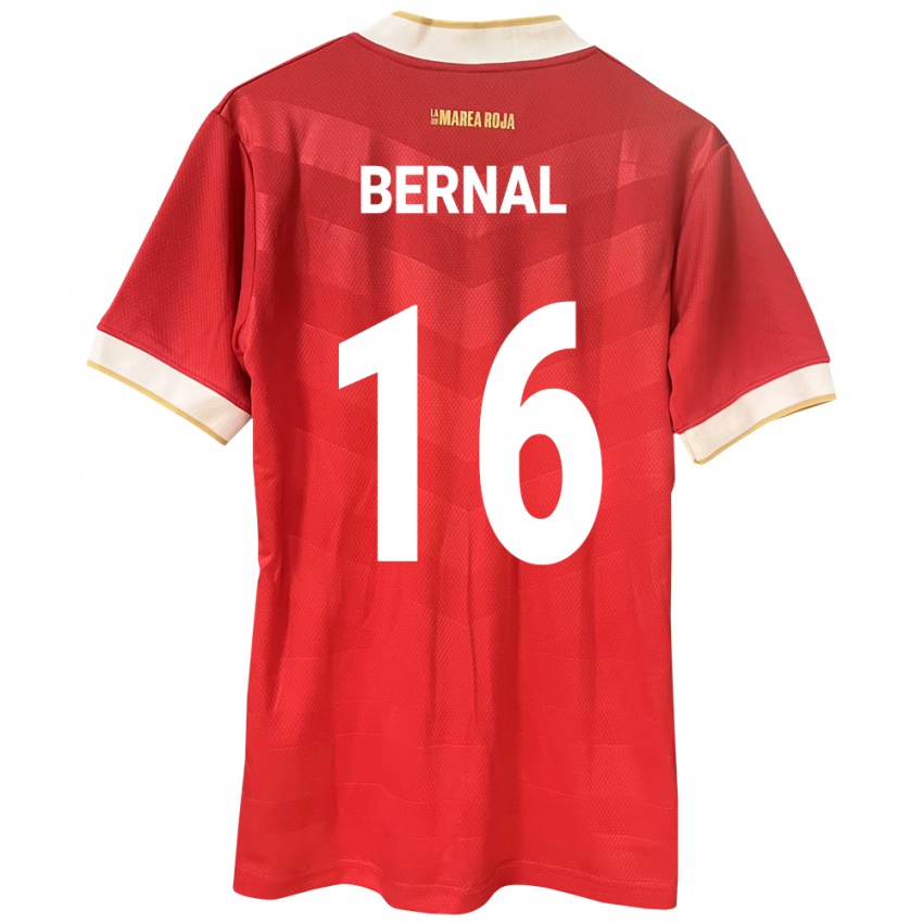 Mulher Camisola Panamá José Bernal #16 Vermelho Principal 24-26 Camisa Brasil