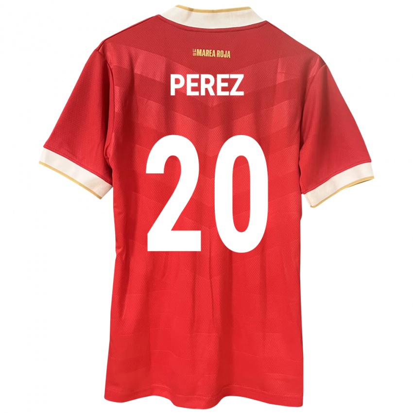 Mulher Camisola Panamá Blas Pérez #20 Vermelho Principal 24-26 Camisa Brasil