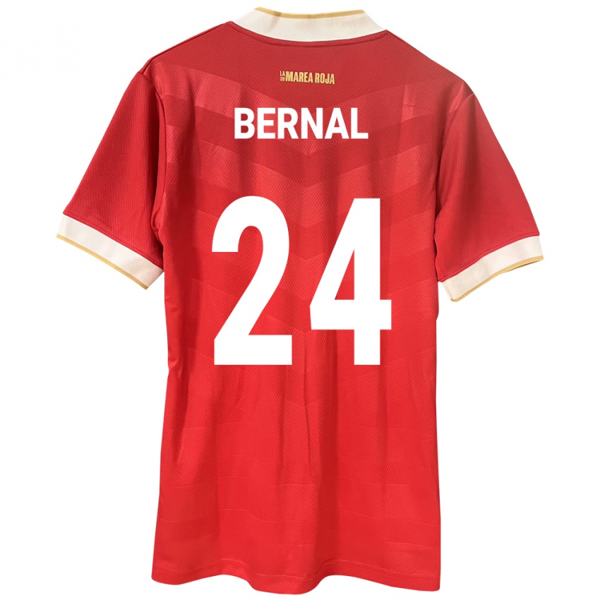 Mulher Camisola Panamá Kevin Bernal #24 Vermelho Principal 24-26 Camisa Brasil