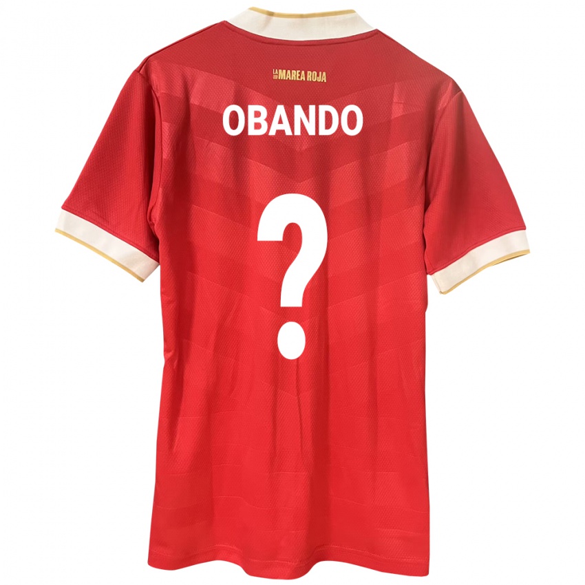 Mulher Camisola Panamá Jafet Obando #0 Vermelho Principal 24-26 Camisa Brasil