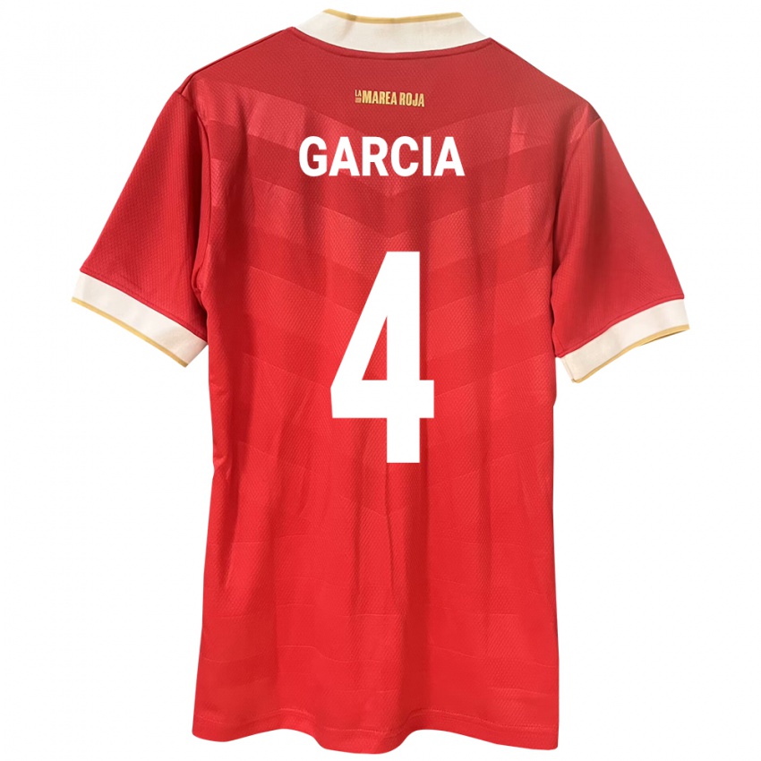 Mulher Camisola Panamá Giancarlos García #4 Vermelho Principal 24-26 Camisa Brasil