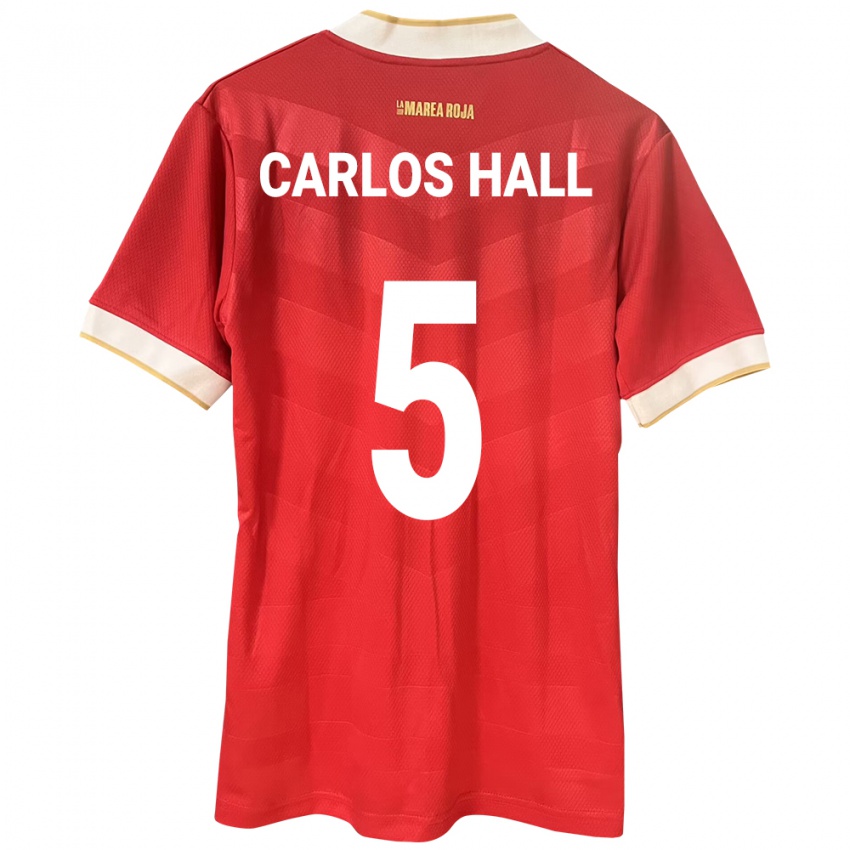 Mulher Camisola Panamá Juan Carlos Hall #5 Vermelho Principal 24-26 Camisa Brasil