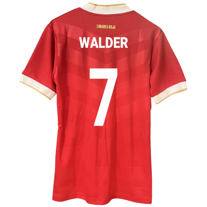 Mulher Camisola Panamá Kevin Walder #7 Vermelho Principal 24-26 Camisa Brasil