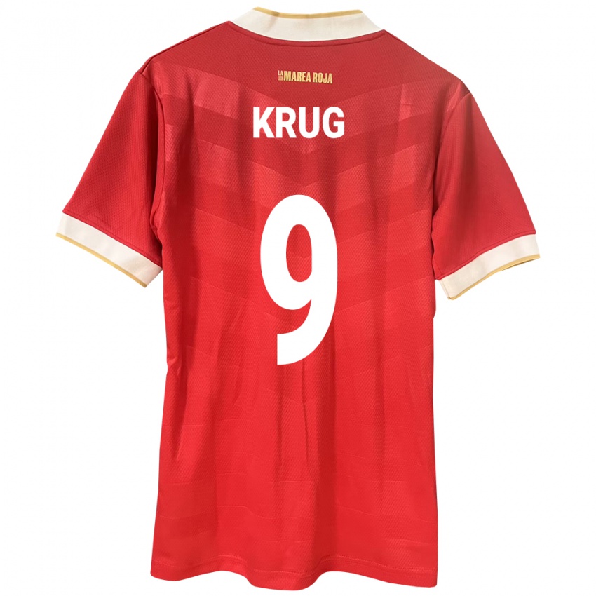 Mulher Camisola Panamá Frederick Krug #9 Vermelho Principal 24-26 Camisa Brasil