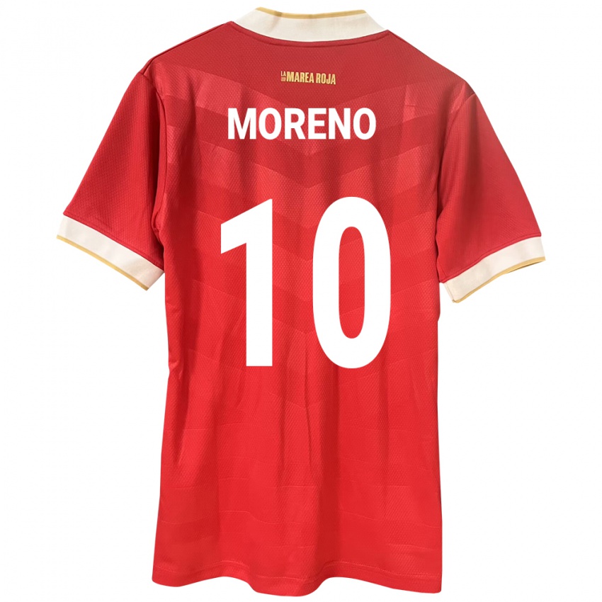 Mulher Camisola Panamá Éric Moreno #10 Vermelho Principal 24-26 Camisa Brasil