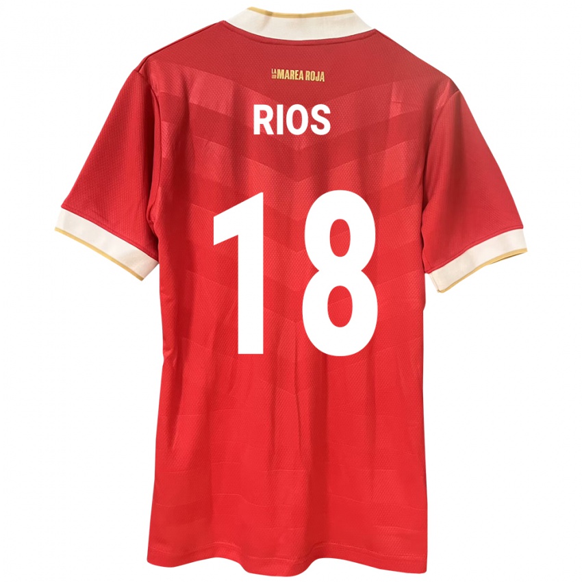 Mulher Camisola Panamá Héctor Ríos #18 Vermelho Principal 24-26 Camisa Brasil
