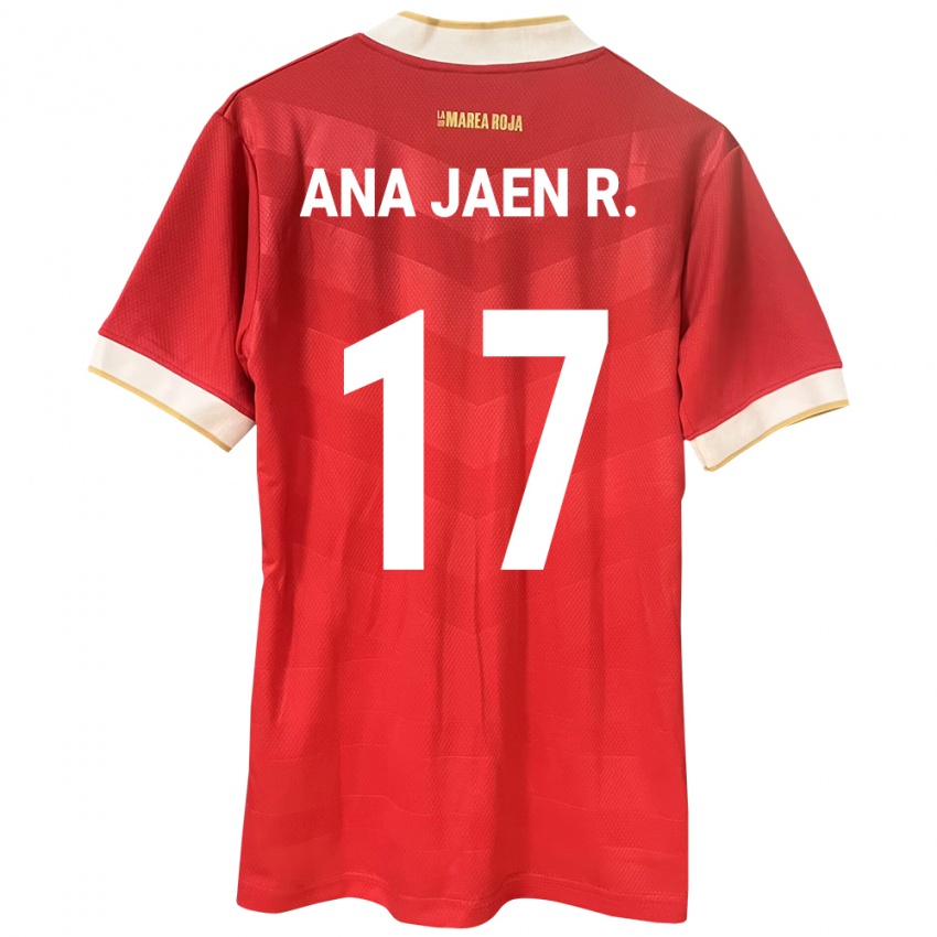 Mulher Camisola Panamá Ana Jaén Rodríguez #17 Vermelho Principal 24-26 Camisa Brasil