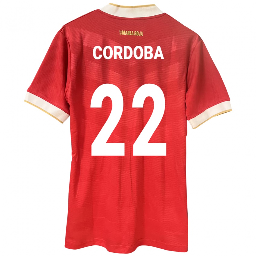 Mulher Camisola Panamá Farissa Córdoba #22 Vermelho Principal 24-26 Camisa Brasil
