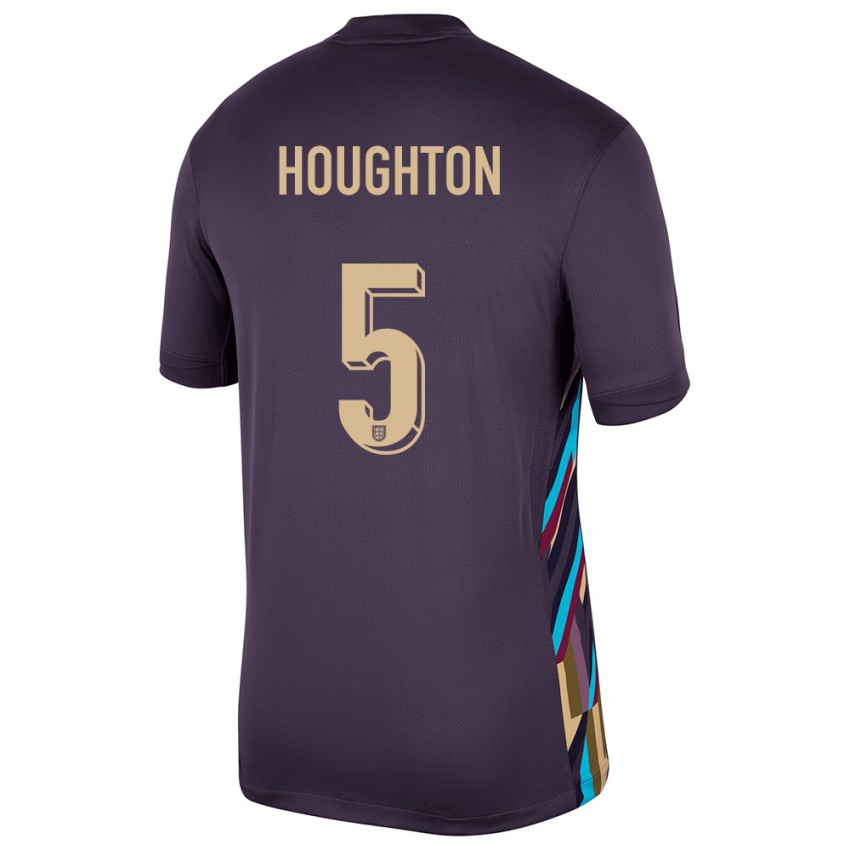 Mulher Camisola Inglaterra Steph Houghton #5 Passa Escura Alternativa 24-26 Camisa Brasil
